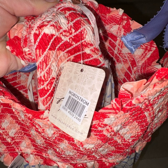 NWT Free People Bluebell Patchwork Maxi Dress in Cherry Combo - Picture 14 of 15